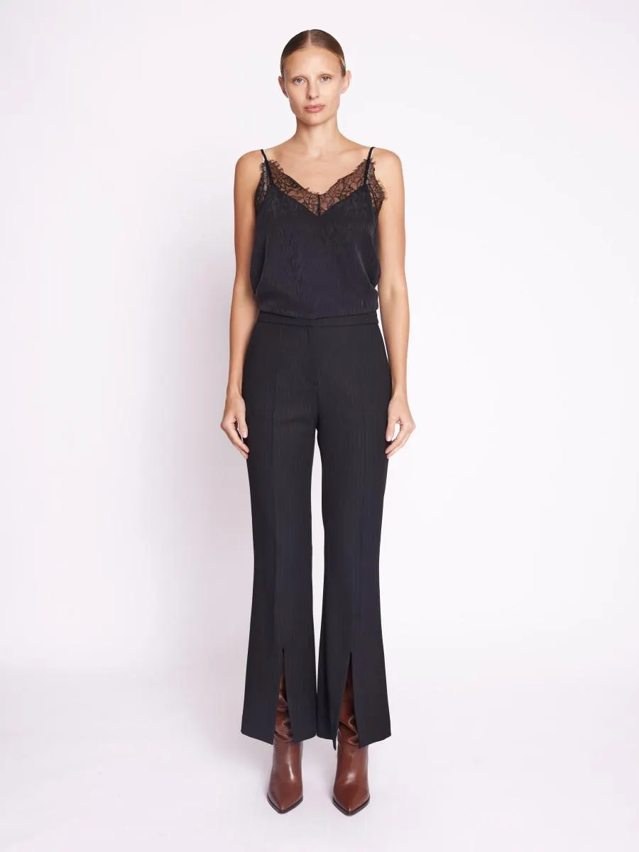 PASCAL | Pantalon droit fendu noir