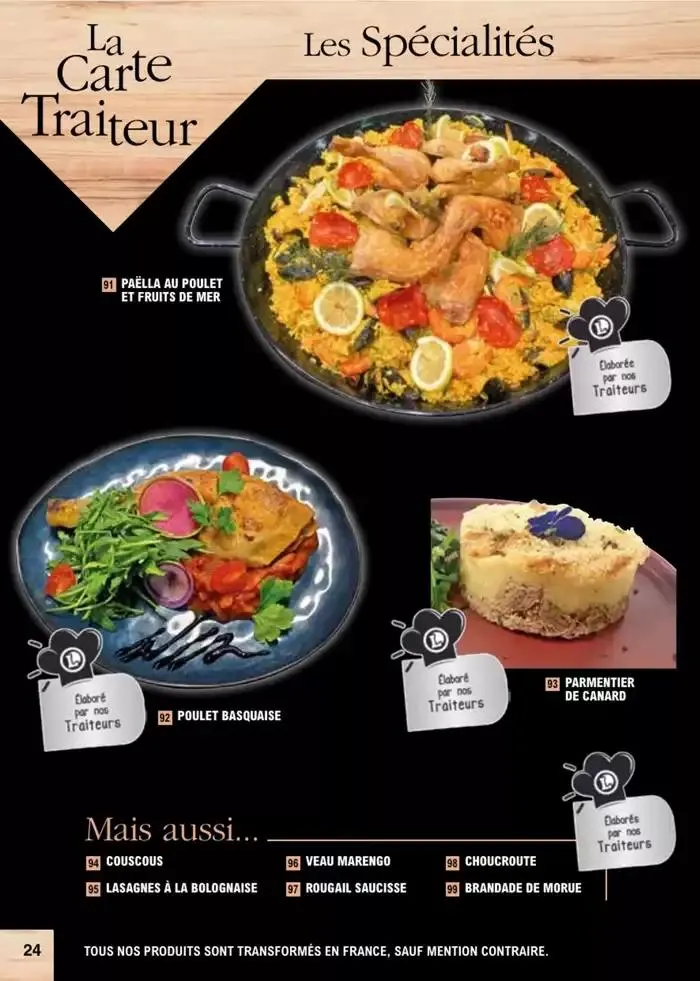 Carte traiteur permanente du 2 janvier au 30 novembre 2025 - Catalogue page 16