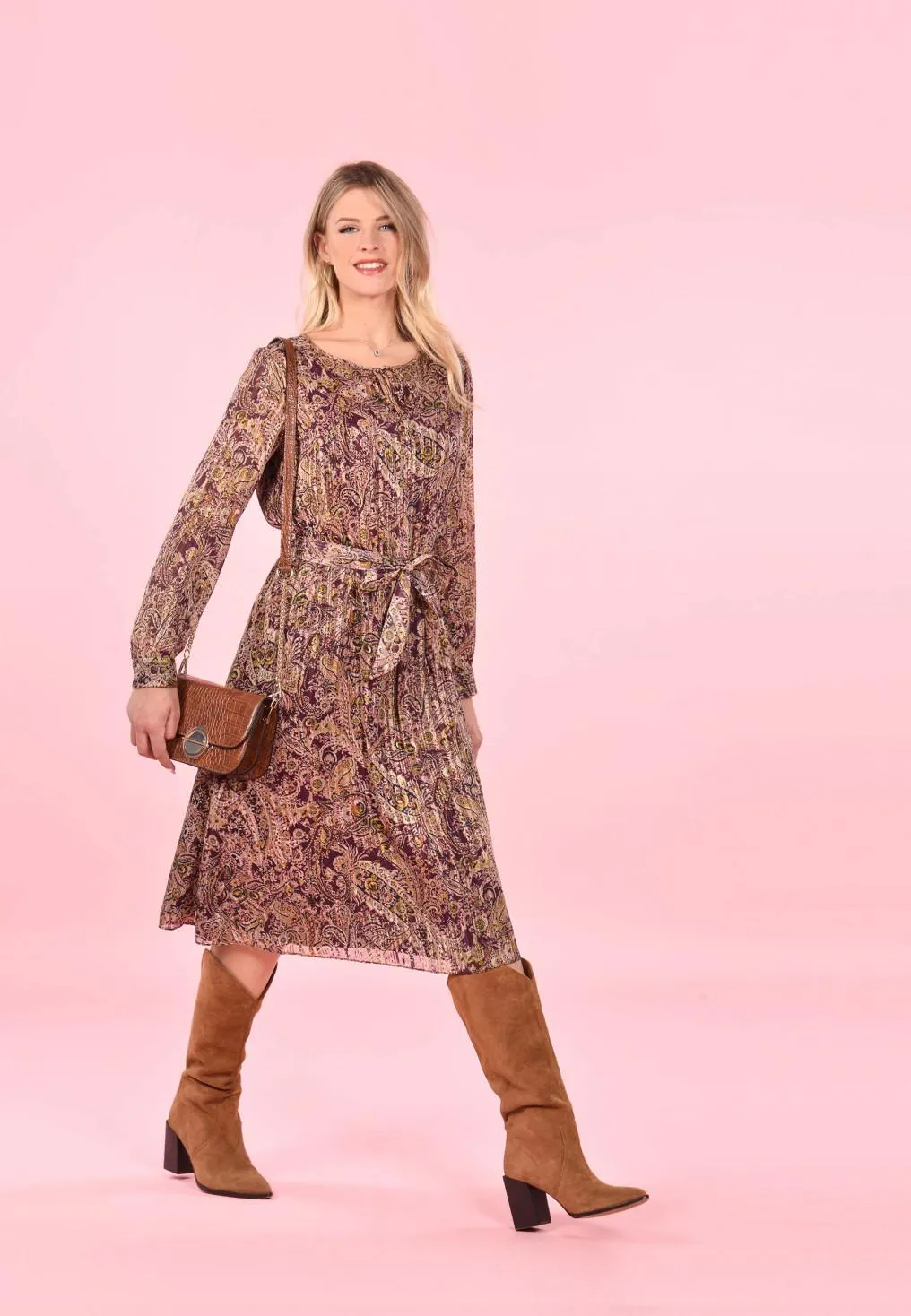 AMENIE - ROBE - PRUNE