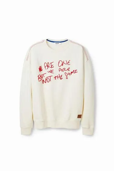 Sweat-shirt message floqué