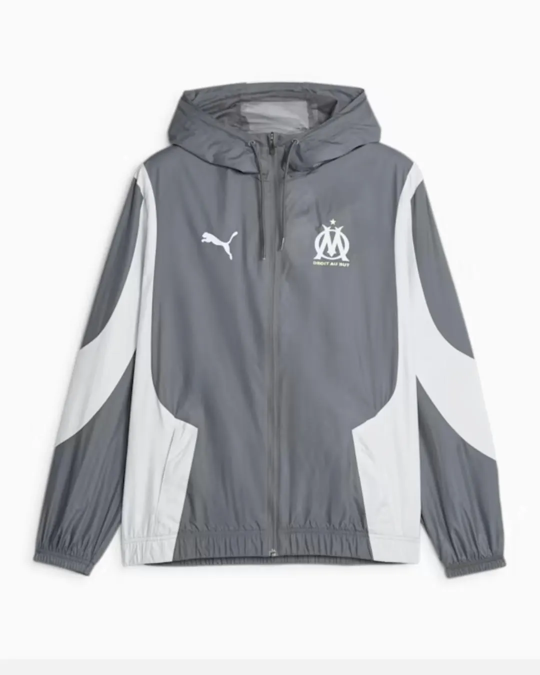 Veste de survêtement OM 2023/2024 - Gris/Blanc