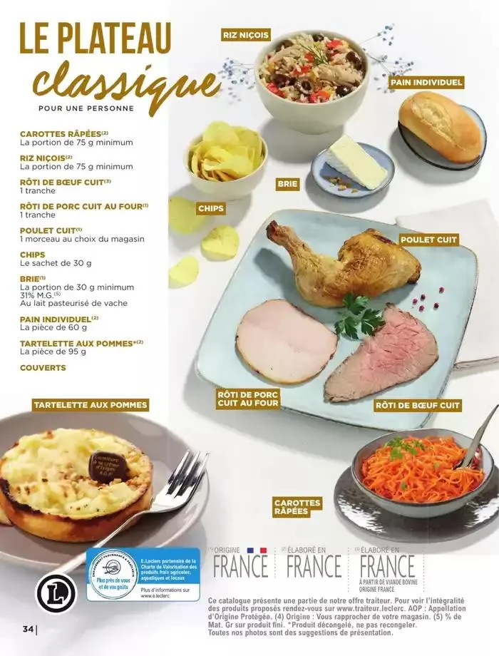 CARTE TRAITEUR PERMANENTE - MIXTE du 9 mai au 31 décembre 2025 - Catalogue page 34