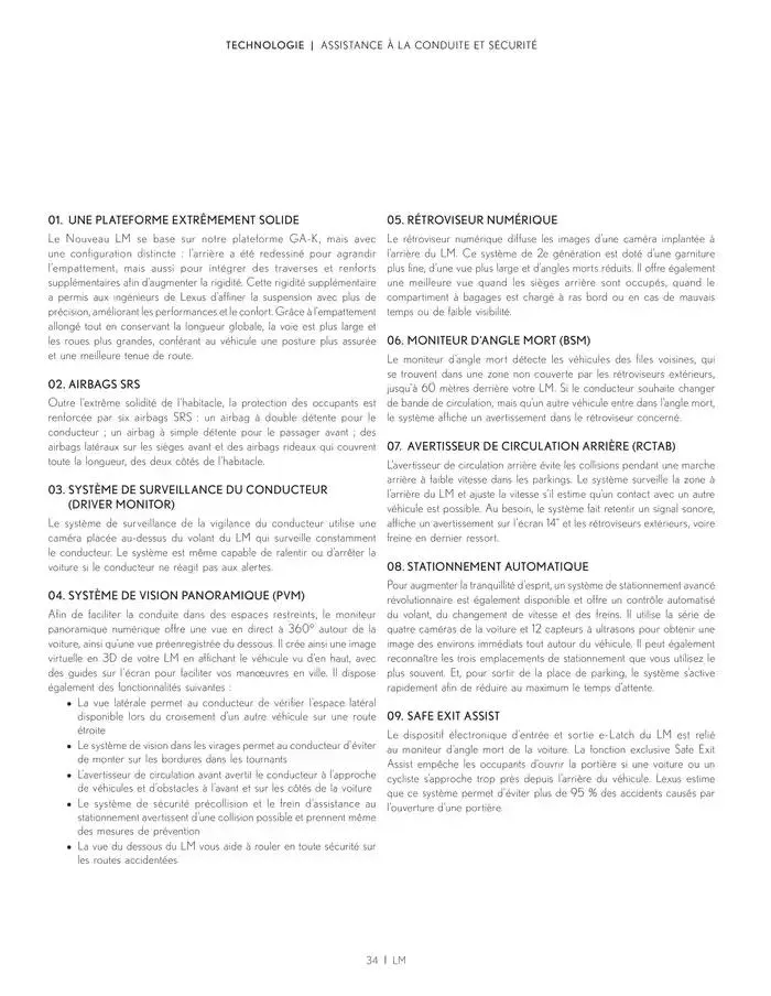 Lexus LM du 27 mars au 27 mars 2026 - Catalogue page 34