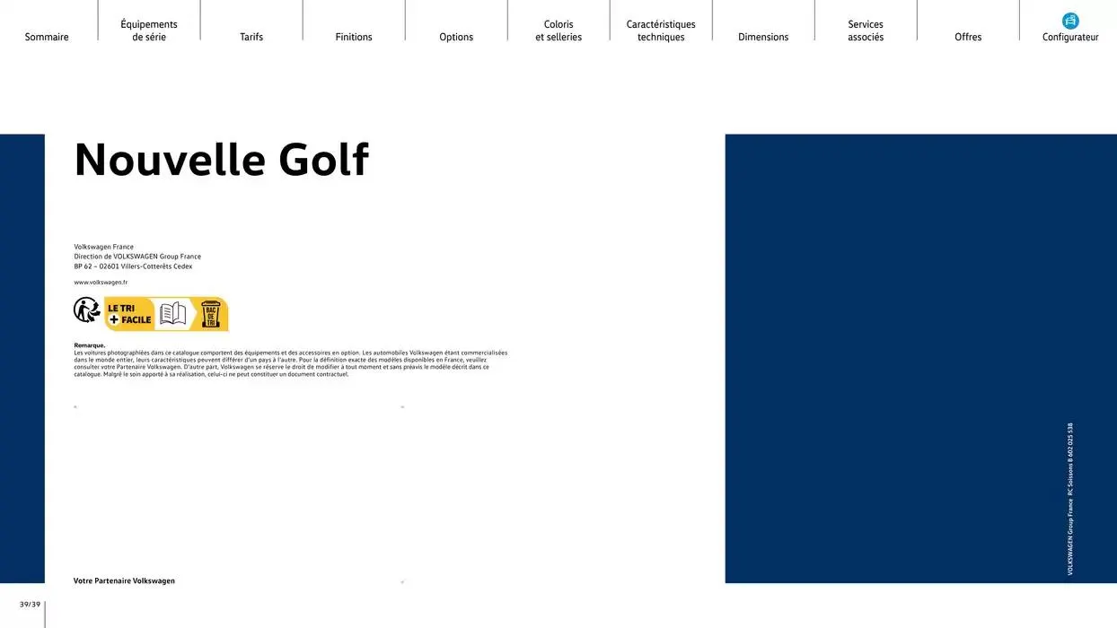 Nouvelle Golf du 16 mai au 31 décembre 2025 - Catalogue page 39