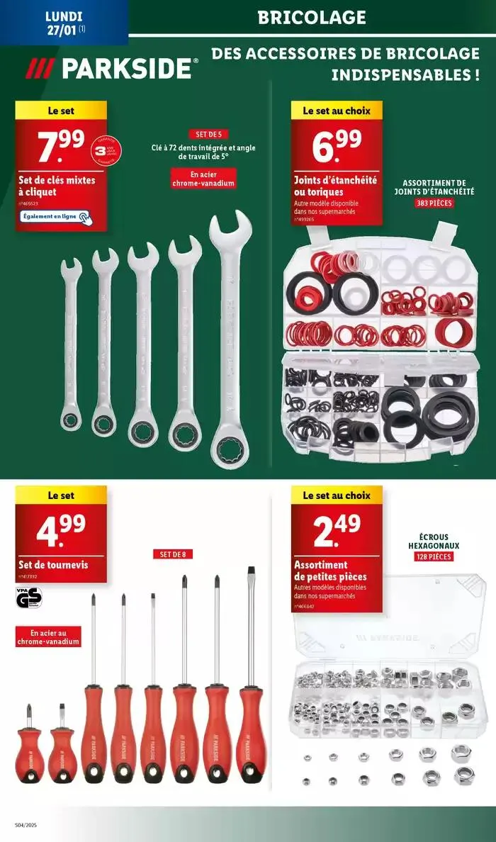 Retrouvez les outils performants Parkside, pour un bricolage efficace à prix mini! du 27 janvier au 30 janvier 2025 - Catalogue page 8