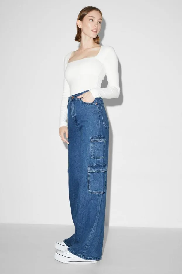 CLOCKHOUSE - cargojeans - high waist - wide leg
