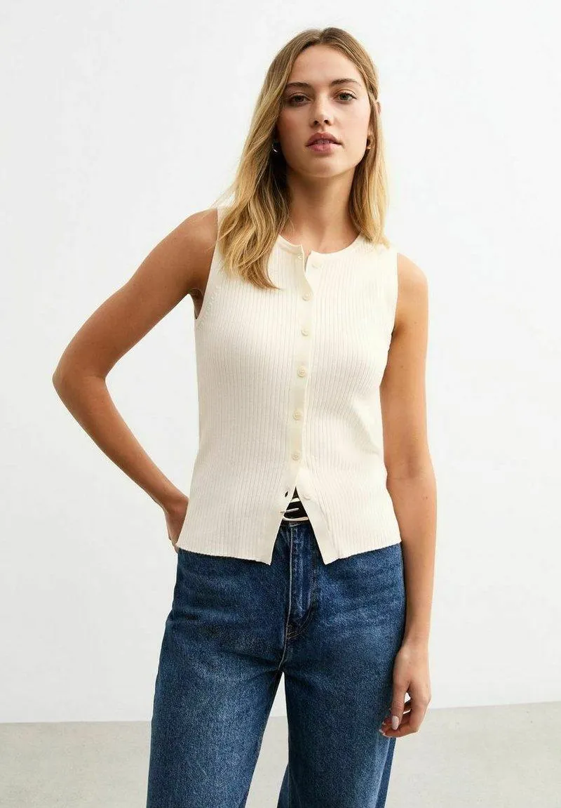 BUTTON UP - Veste sans manches - cream