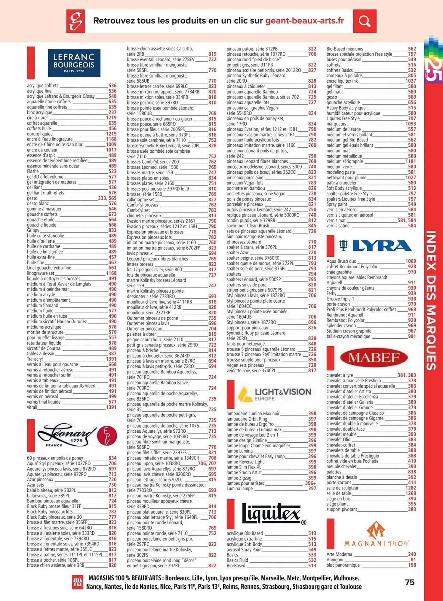 Catalogue Le Géant des Beaux-Arts du 6 janvier au 31 décembre 2025 - Catalogue page 173