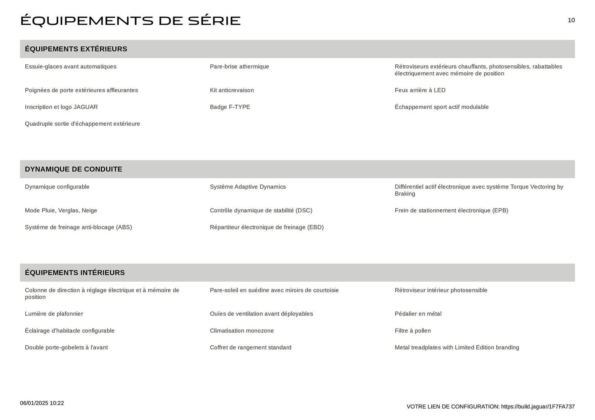 Catalogue Jaguar du 6 janvier au 31 décembre 2025 - Catalogue page 10
