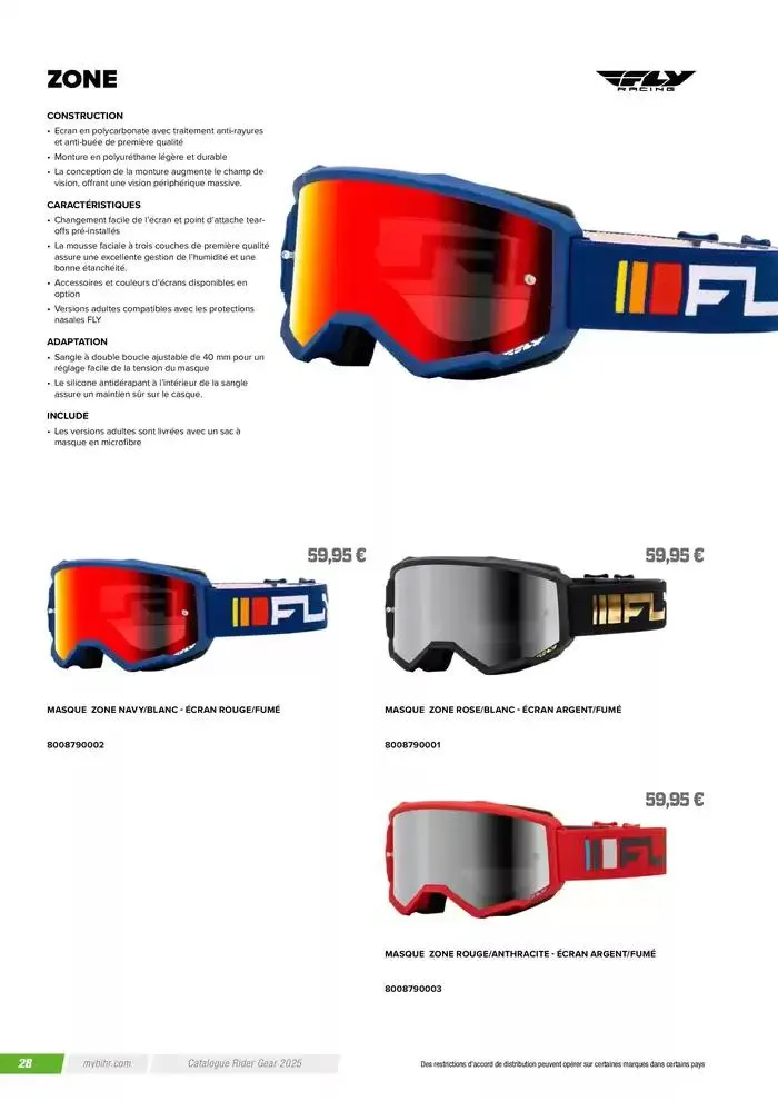 FLY RACING 2025 du 20 novembre au 31 août 2025 - Catalogue page 30