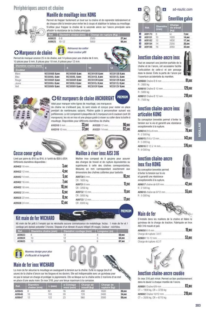Catalogue Accastillage Diffusion 2025 du 1 janvier au 31 décembre 2025 - Catalogue page 205