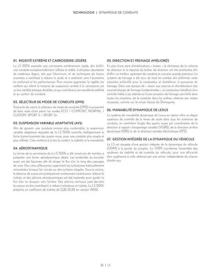 Lexus LS du 27 mars au 27 mars 2026 - Catalogue page 38