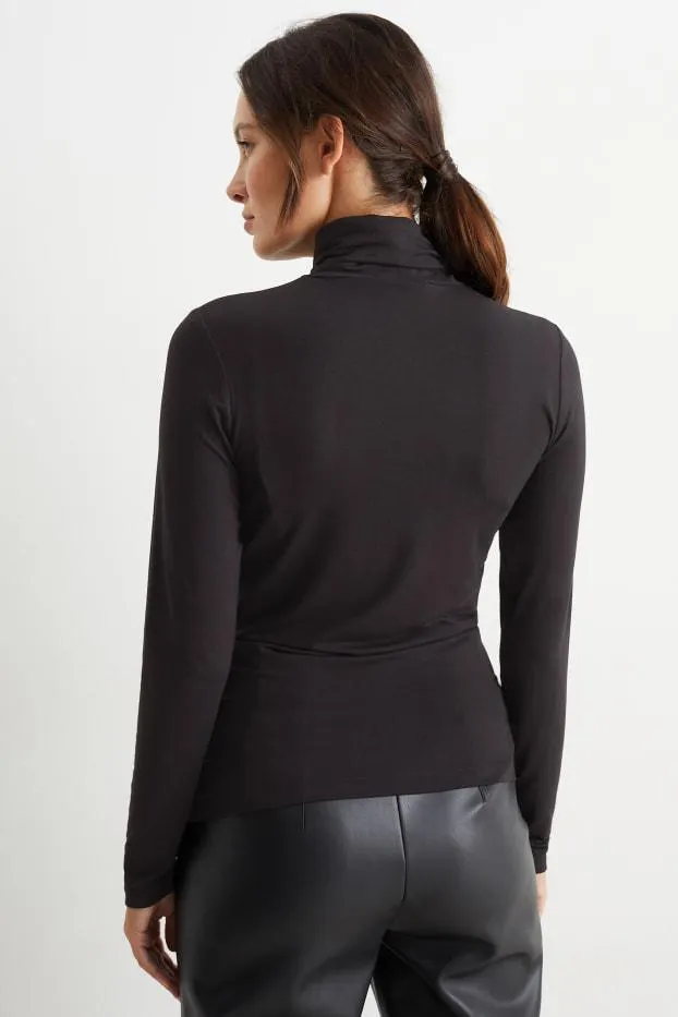 Basic polo neck top