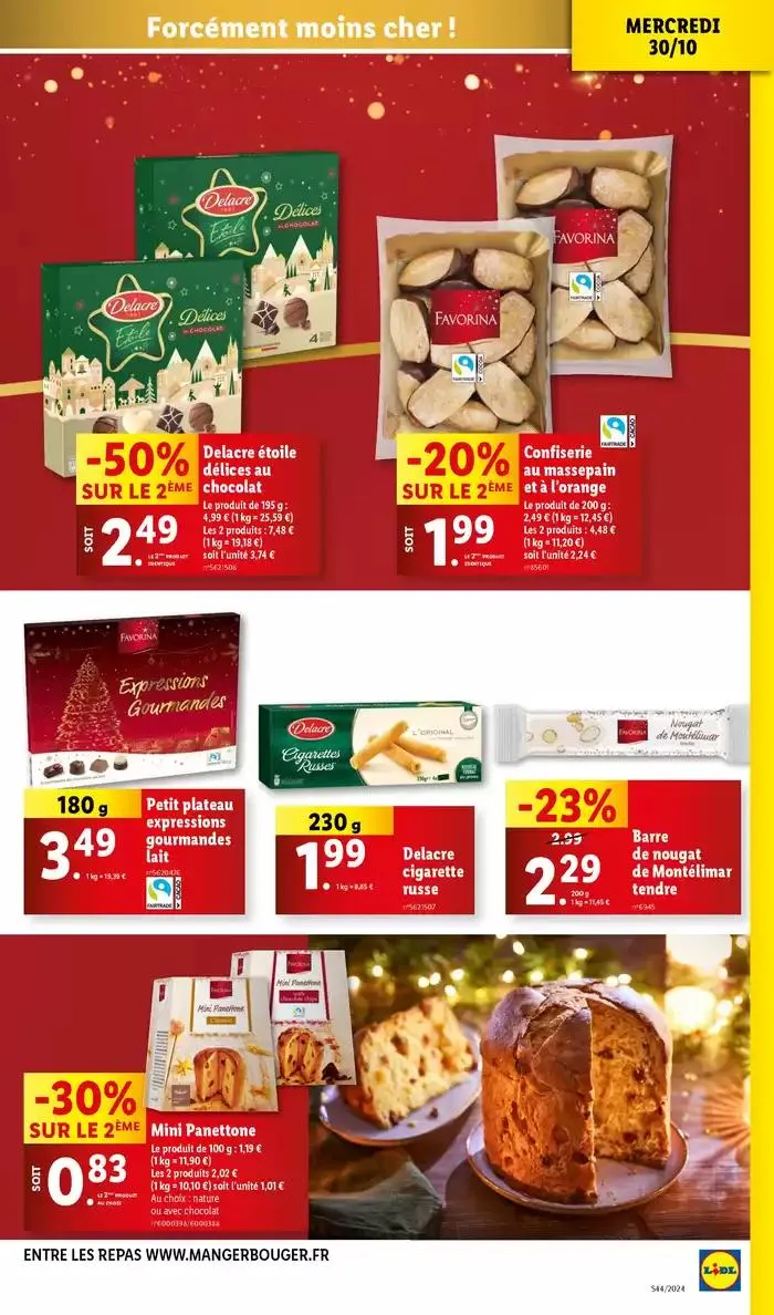Bénéficiez de promotions sur une sélection de produits, incluant viande, fruit et fromage du 30 octobre au 5 novembre 2024 - Catalogue page 29