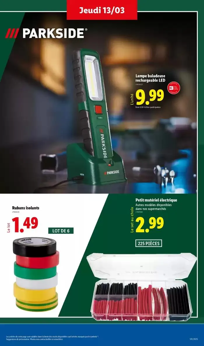Chez Lidl, découvrez une sélection d'outils Parkside et de vêtements tendances ! du 13 mars au 17 mars 2025 - Catalogue page 5