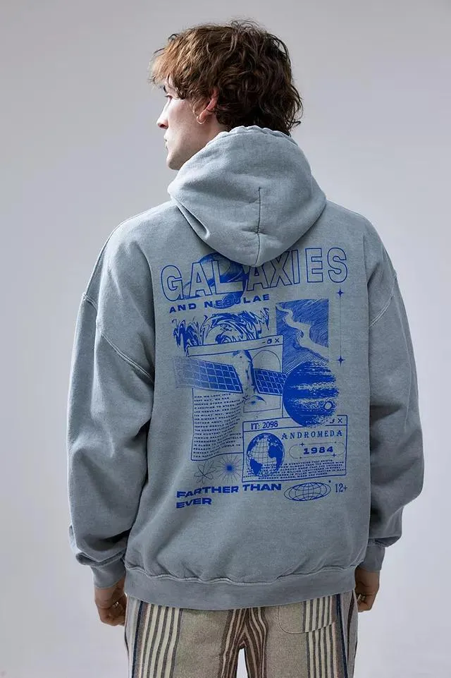 UO - Sweat à capuche Galaxy gris