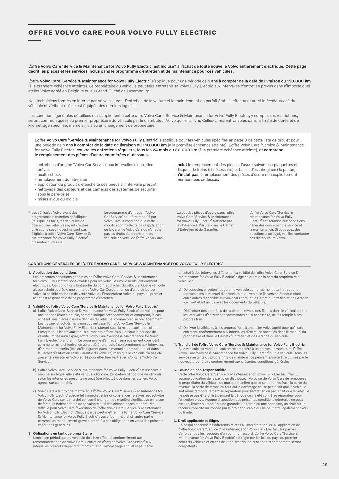 Catalogue VOLVO du 7 janvier au 31 décembre 2025 - Catalogue page 29