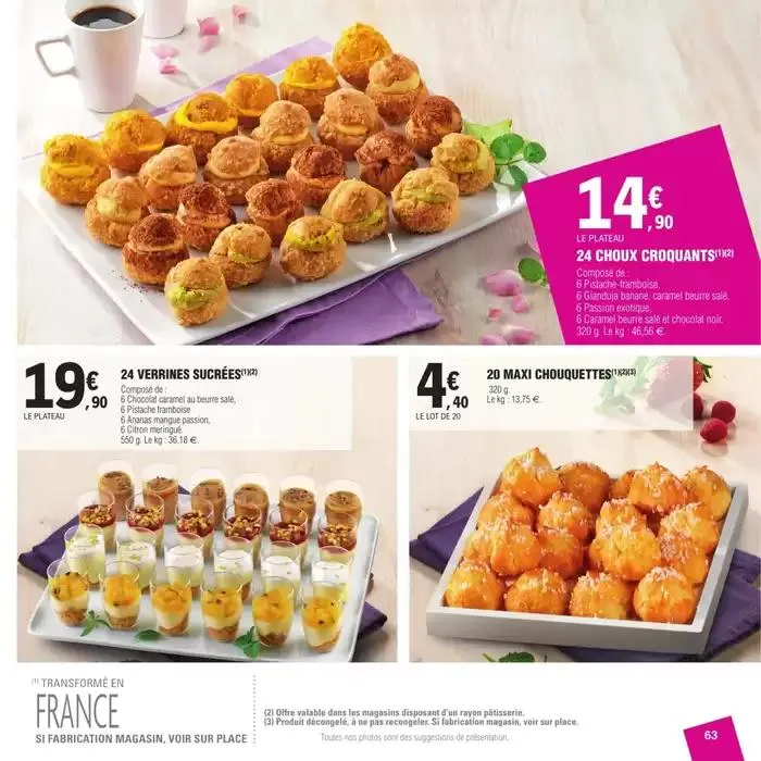 CARTE TRAITEUR PERMANENTE - MIXTE du 27 mars au 24 novembre 2025 - Catalogue page 63