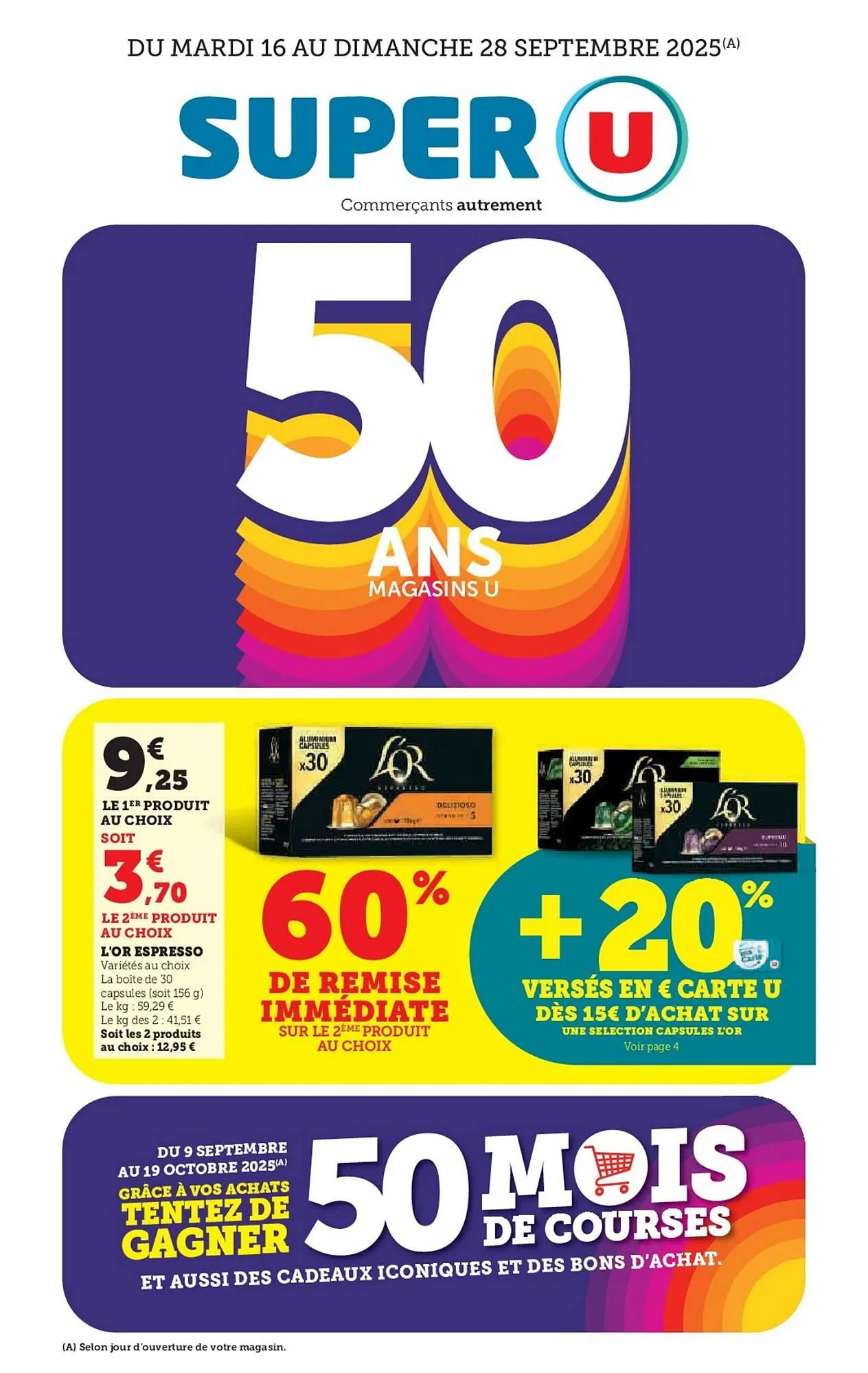 Catalogue Super U du 16 septembre au 28 septembre 2025 - Catalogue page 1