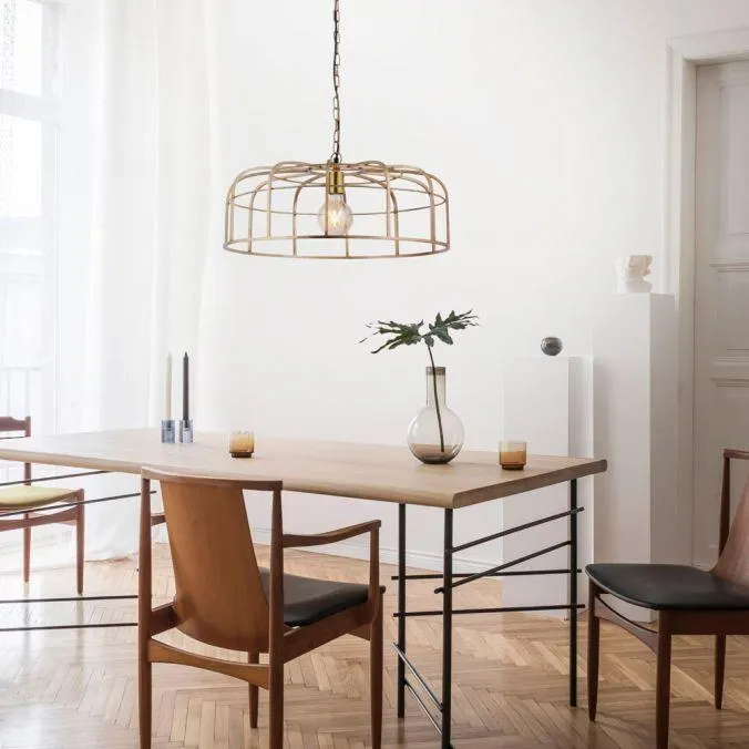 Suspension FREDERIK (D58cm) en métal couleur laiton