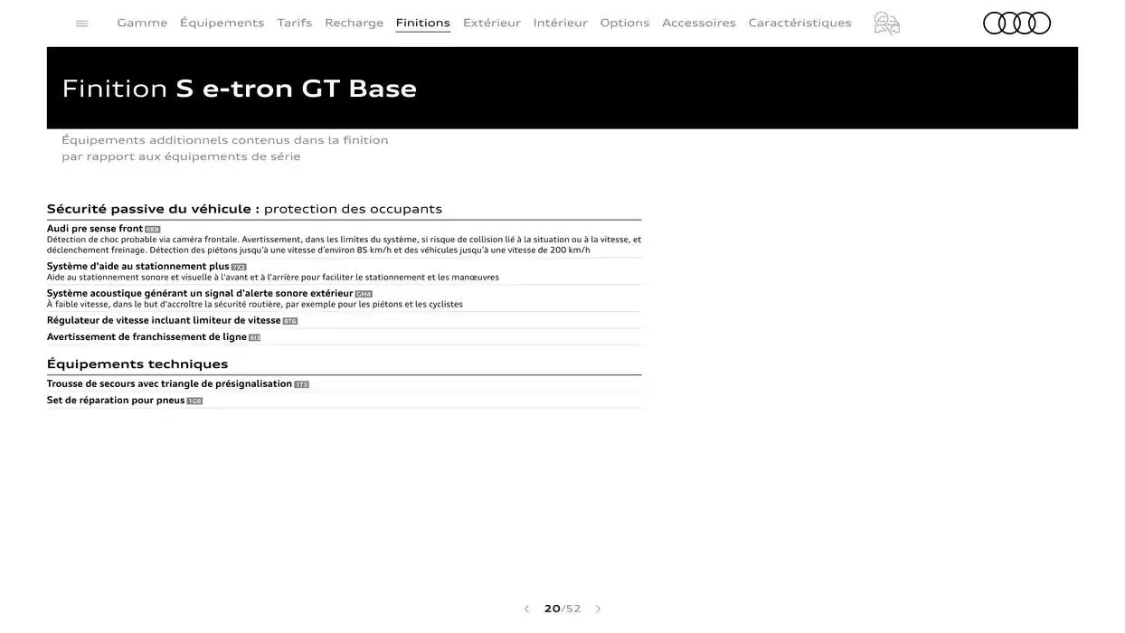 Audi e-tron GT du 7 janvier au 31 janvier 2026 - Catalogue page 20
