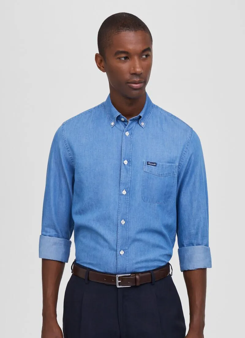 CHEMISE CHAMBRAY COUPE CONTEMPORAINE