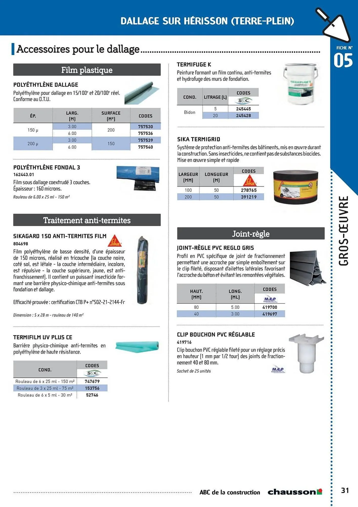 Catalogue Chausson Matériaux du 2 mai au 31 décembre 2025 - Catalogue page 33
