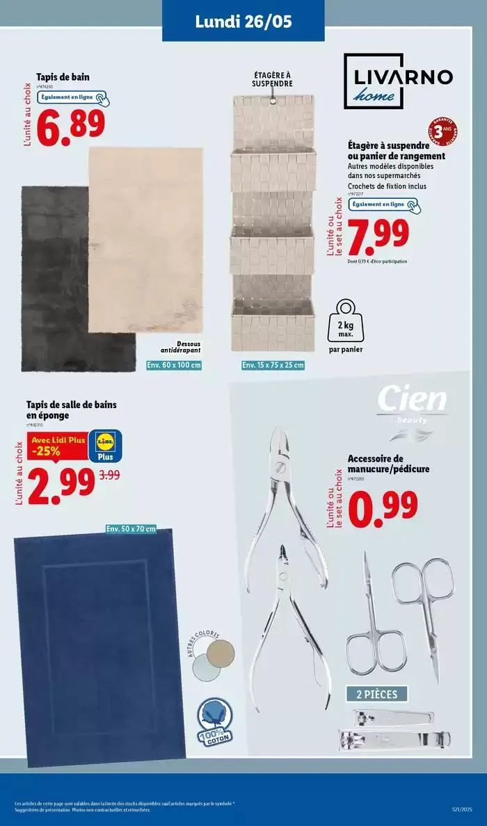 Faites votre plein de courses chez Lidl et profitez de nombreux produits à prix réduits ! du 22 mai au 28 mai 2025 - Catalogue page 71