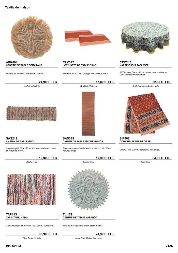 ARTISANAT . DéCORATION . MODE . JOUETS du 9 février au 31 août 2024 - Catalogue page 76