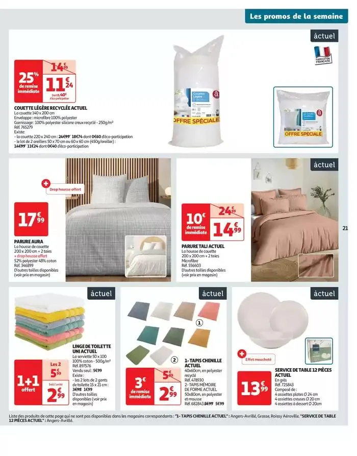 Les prix bas qui font du bien au quotidien du 1 avril au 6 avril 2025 - Catalogue page 21