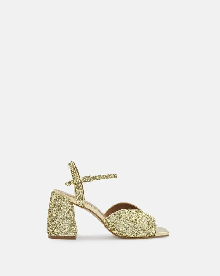 SANDALE À TALON KUMIKA/GLI Platine