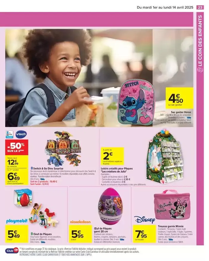 LE COIN DES ENFANTS du 1 avril au 14 avril 2025 - Catalogue page 25