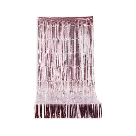 Rideau scintillant à franges rose gold 2,44 m x 92 cm