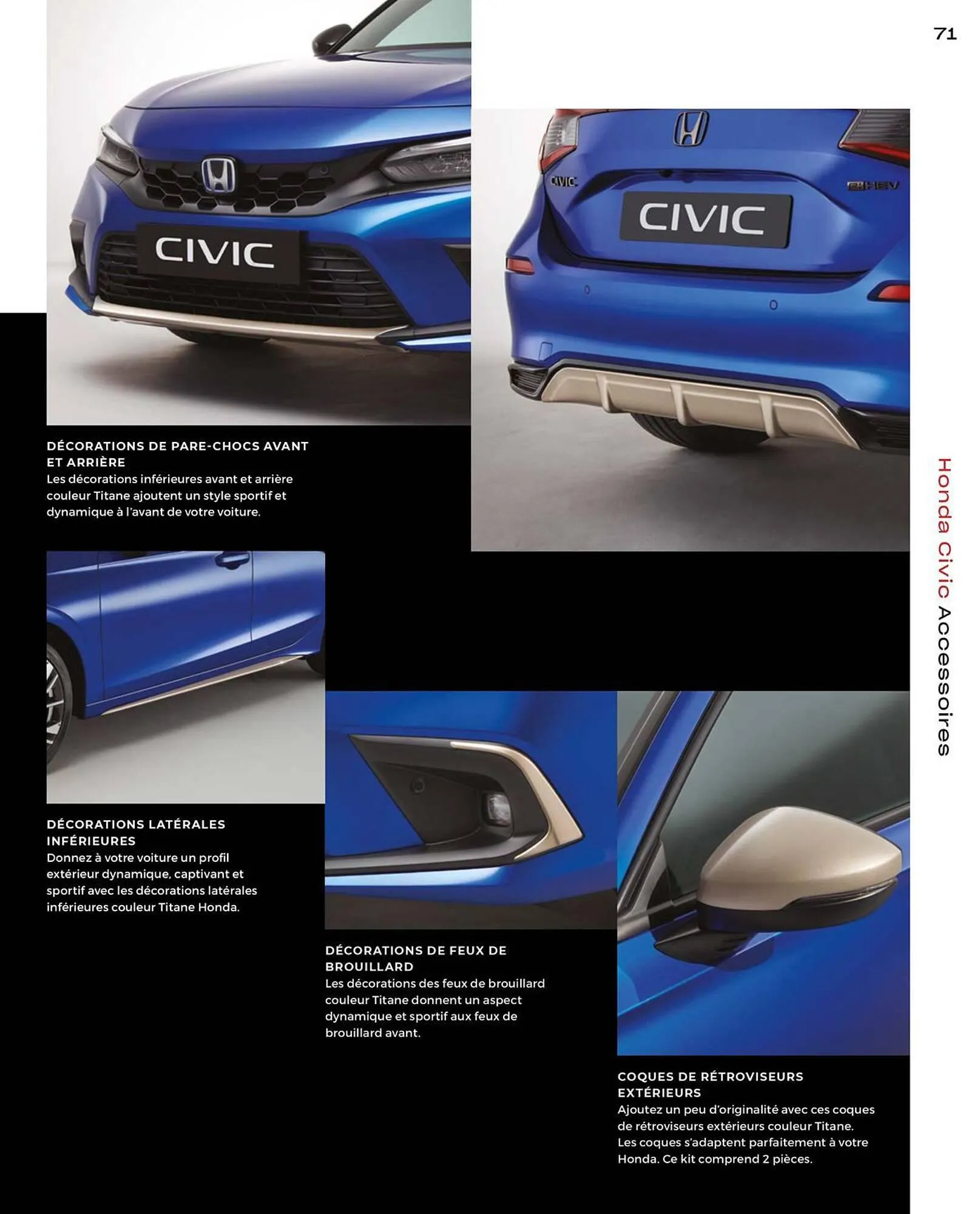 Catalogue Honda Civic Hybrid du 20 décembre au 30 juin 2024 - Catalogue page 71