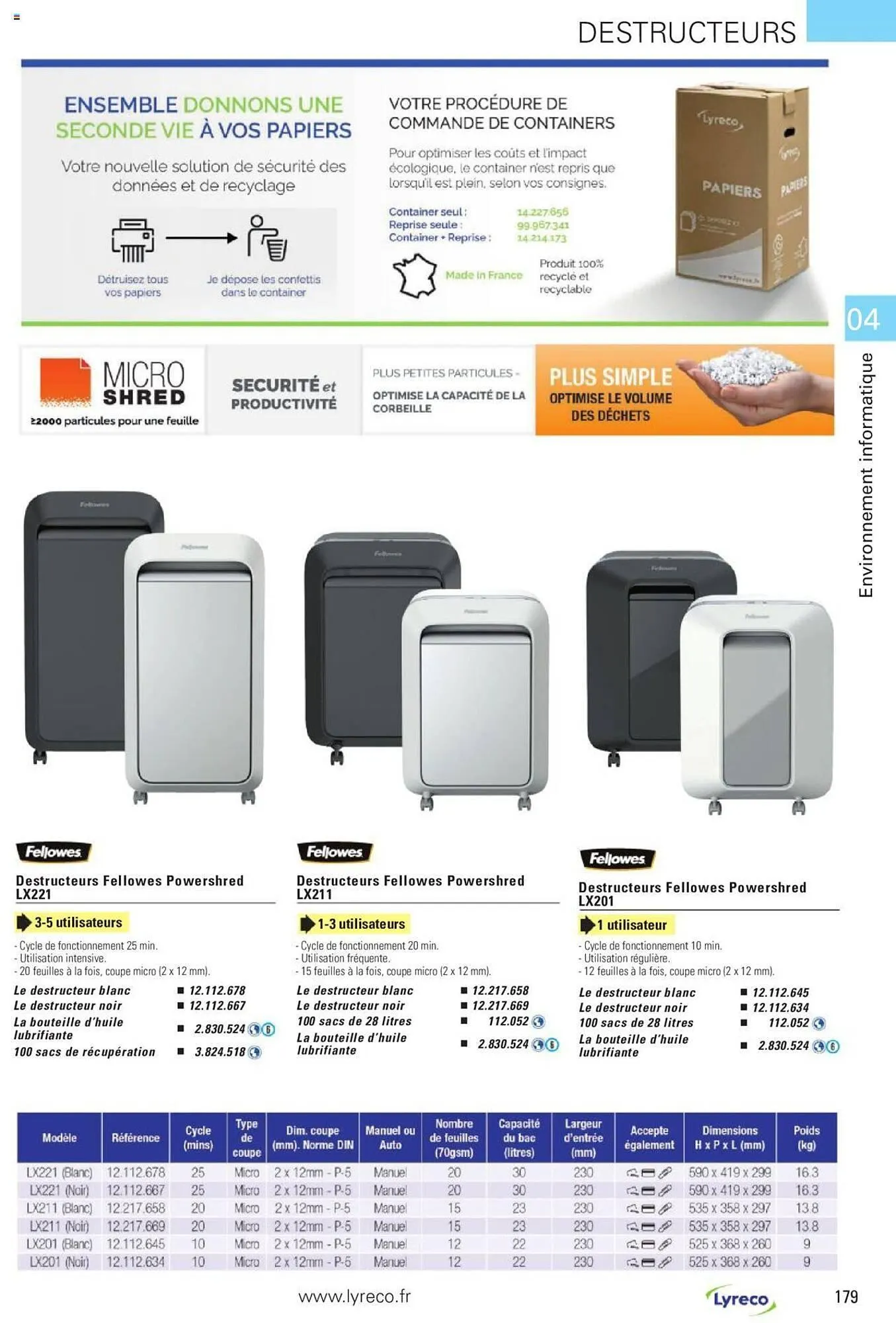 Catalogue Lyreco du 15 mai au 31 décembre 2023 - Catalogue page 179