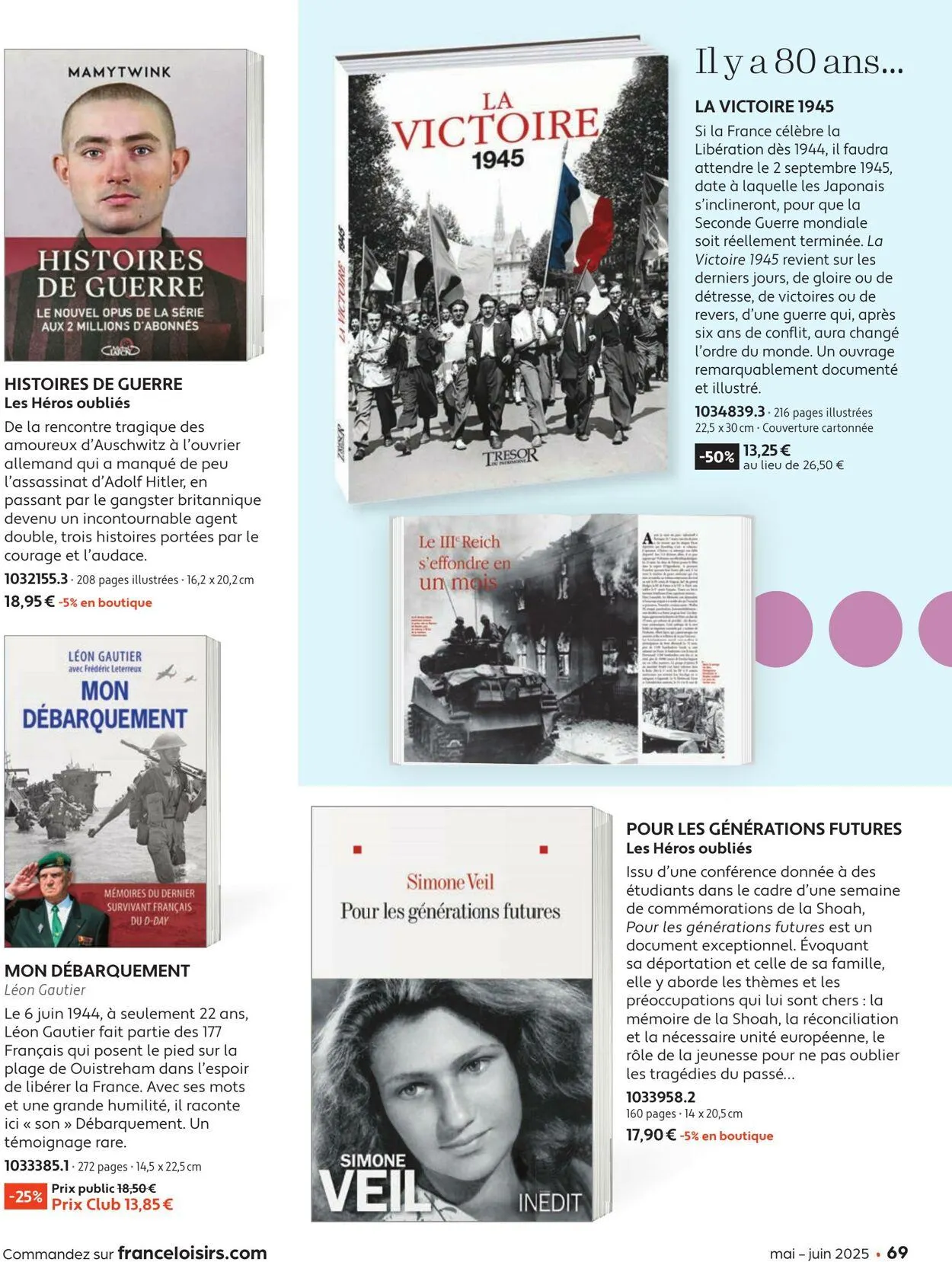 France Loisirs du 1 mai au 30 juin 2025 - Catalogue page 69