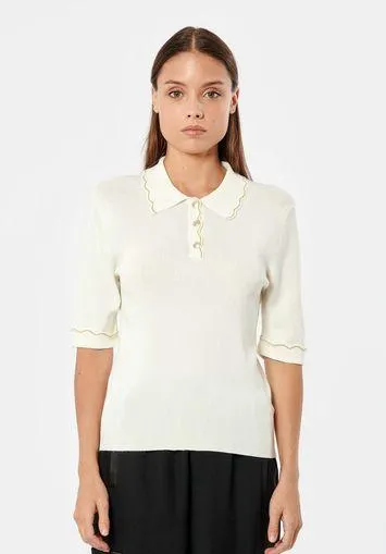 Polo blanc femme