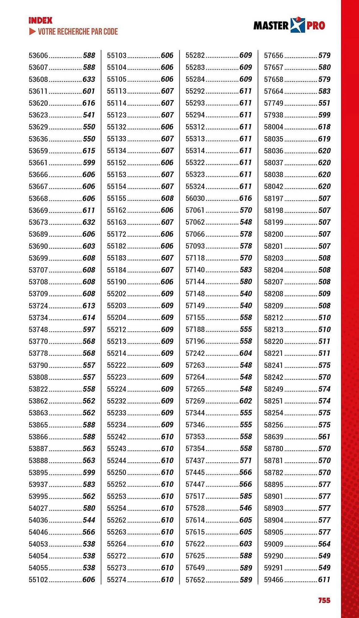 Catalogue Master Pro du 3 janvier au 31 décembre 2025 - Catalogue page 757
