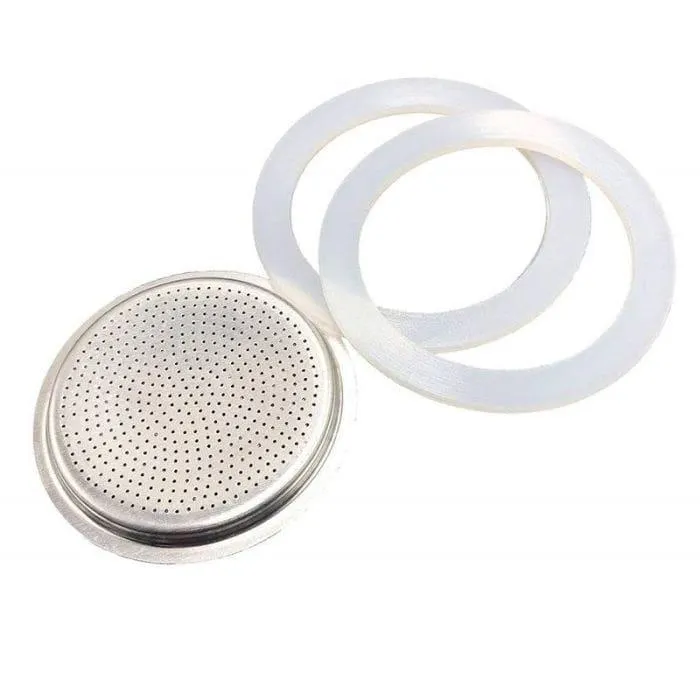 ACCESSOIRES 2 joints + filtre rechange pour cafetière italienne 6 tasses