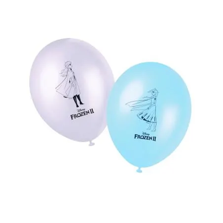 Lot de 8 ballons Reine des Neiges 28 cm
