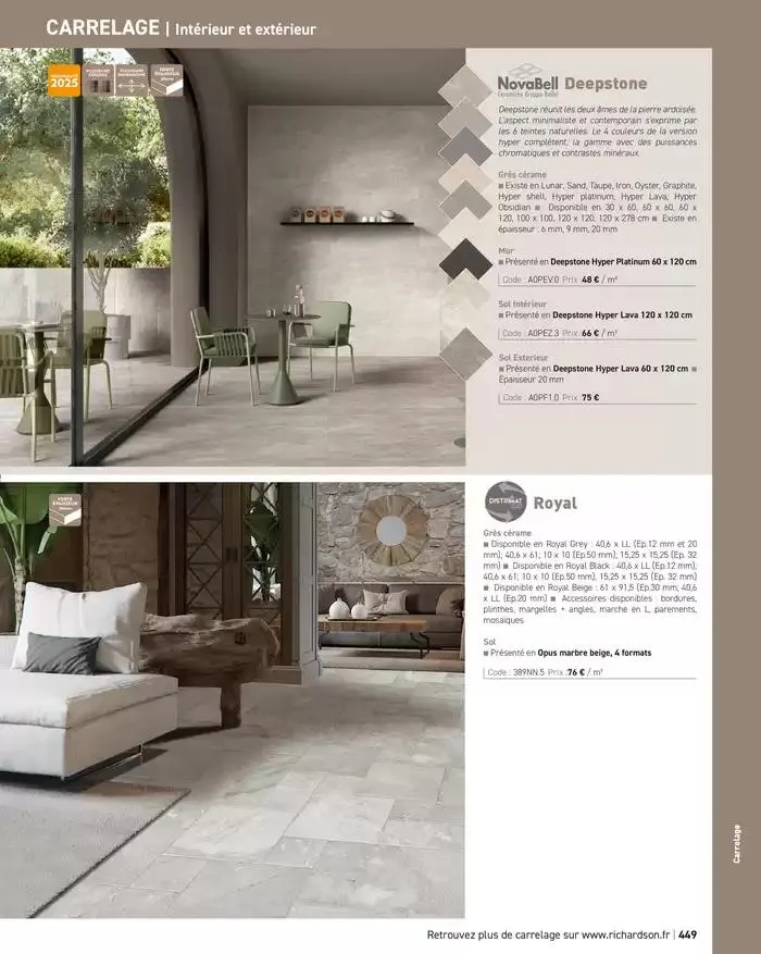 SALLE DE DE BAINS ET CARRELAGE 2025 du 11 avril au 31 décembre 2025 - Catalogue page 451