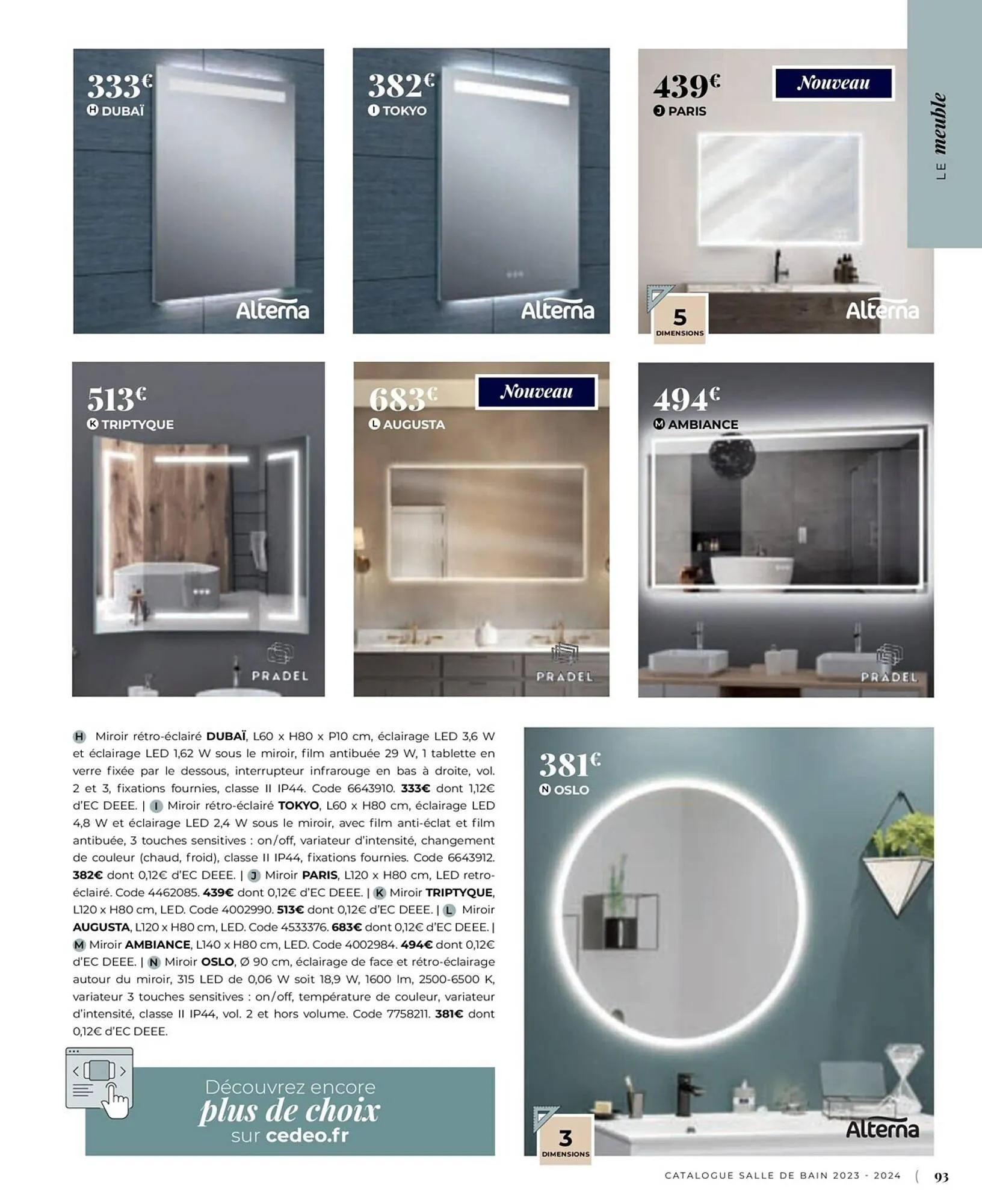 Catalogue Cedeo du 6 juillet au 31 décembre 2023 - Catalogue page 93