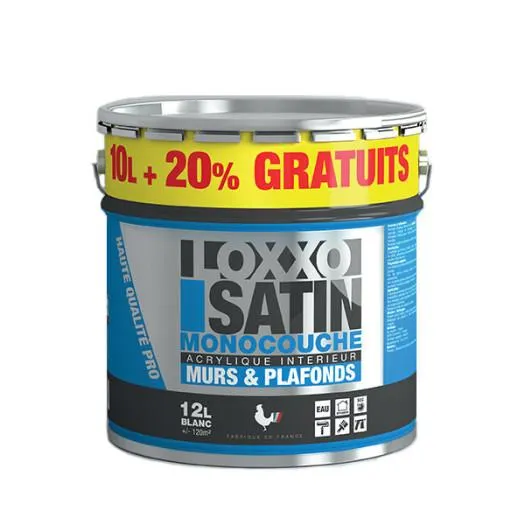Peinture Loxxo monocouche murs et plafonds blanc satin