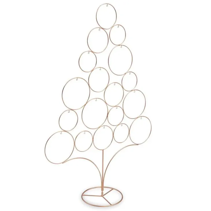 Albero di Natale in metallo dorato 95 cm