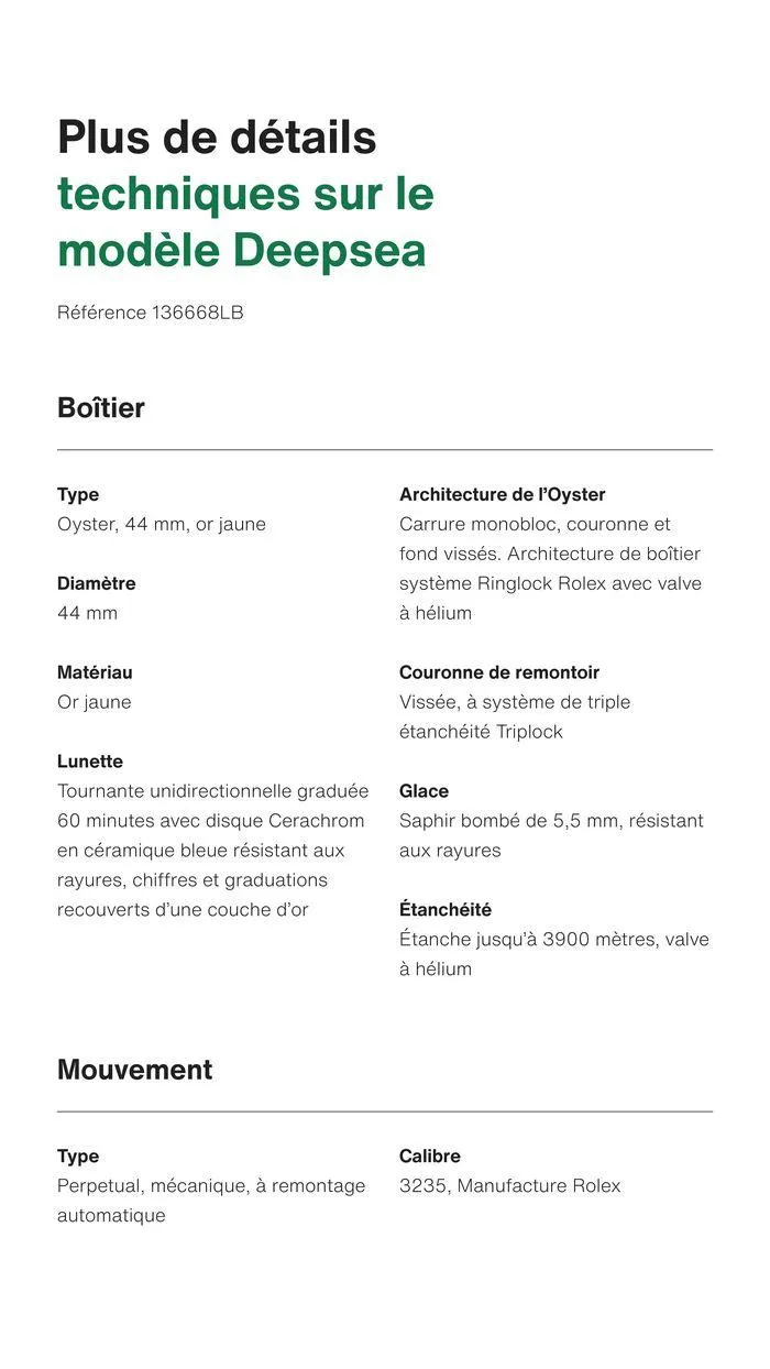 Rolex Deepsea du 24 septembre au 23 septembre 2025 - Catalogue page 10