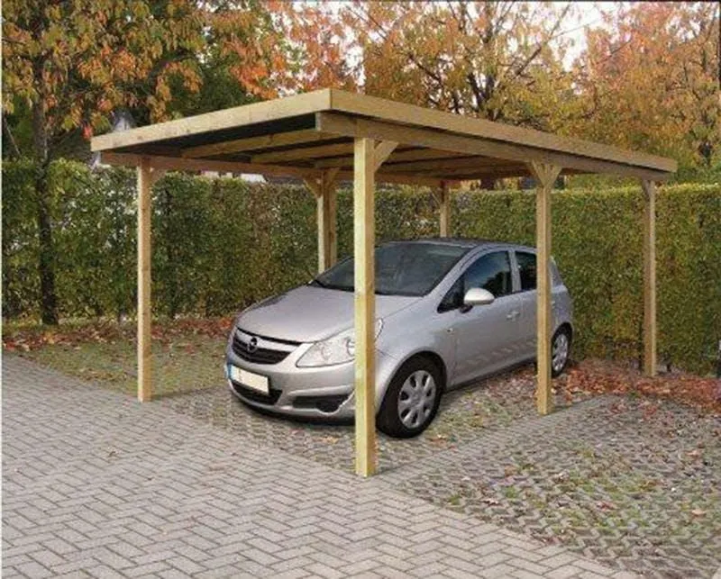 Carport 300*500*210cm Impregné + Couverture Pvc