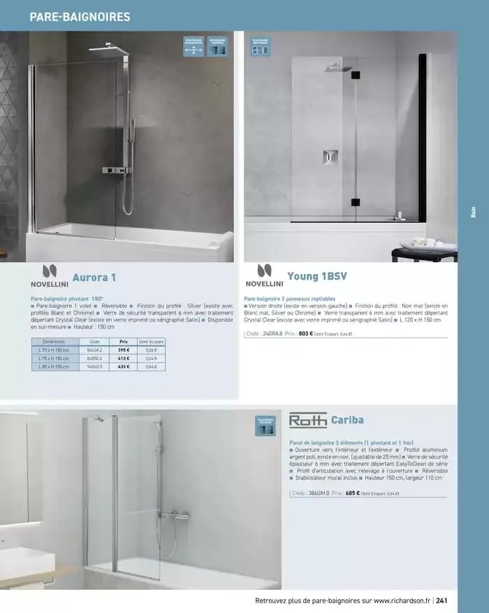 SALLE DE DE BAINS ET CARRELAGE 2025 du 11 avril au 31 décembre 2025 - Catalogue page 243