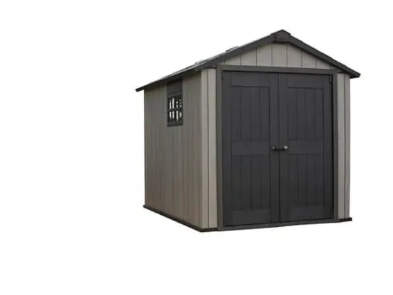 Abri de jardin résine anthracite avec plancher 6,6m² Brossium Keter