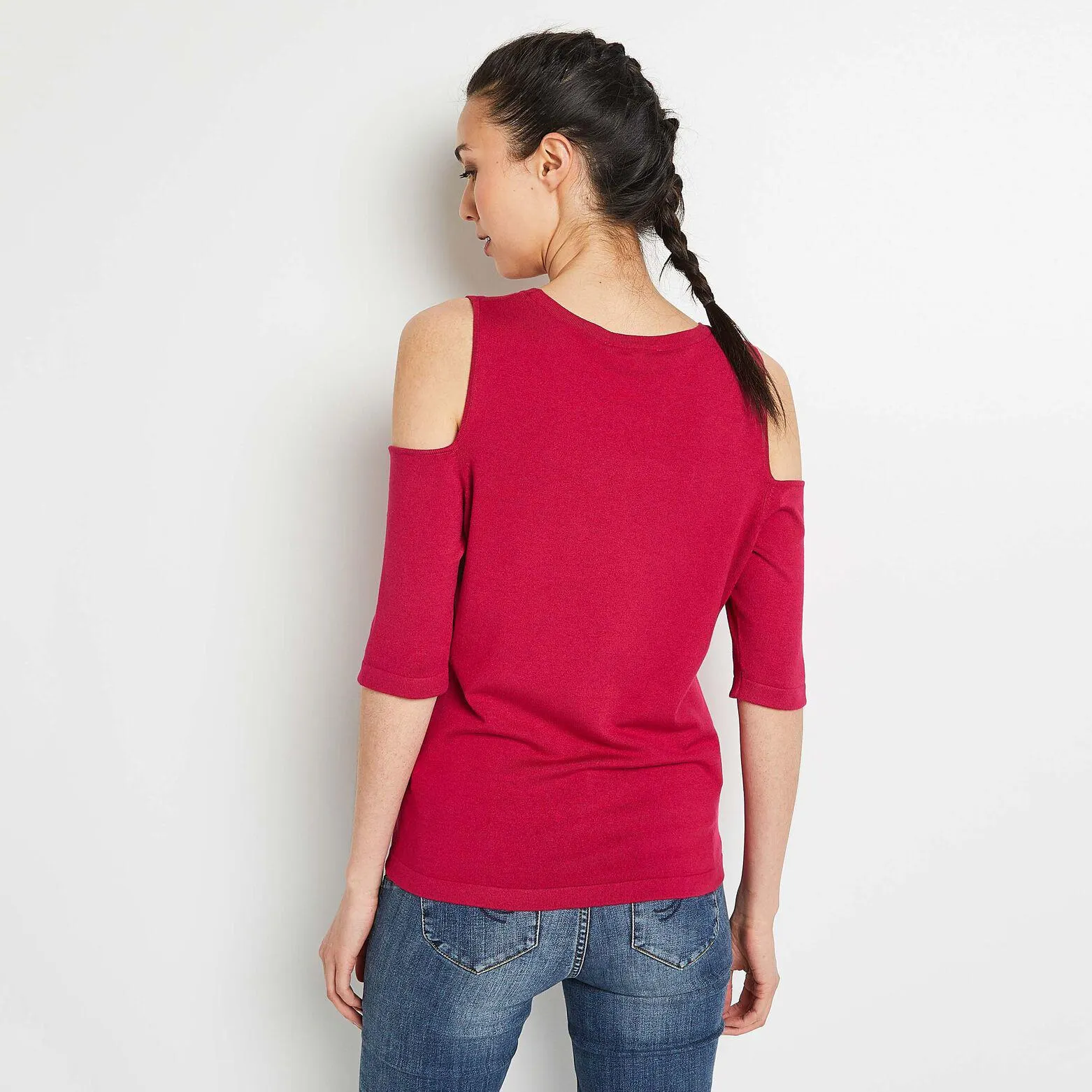 Pull à épaule ouverte femme