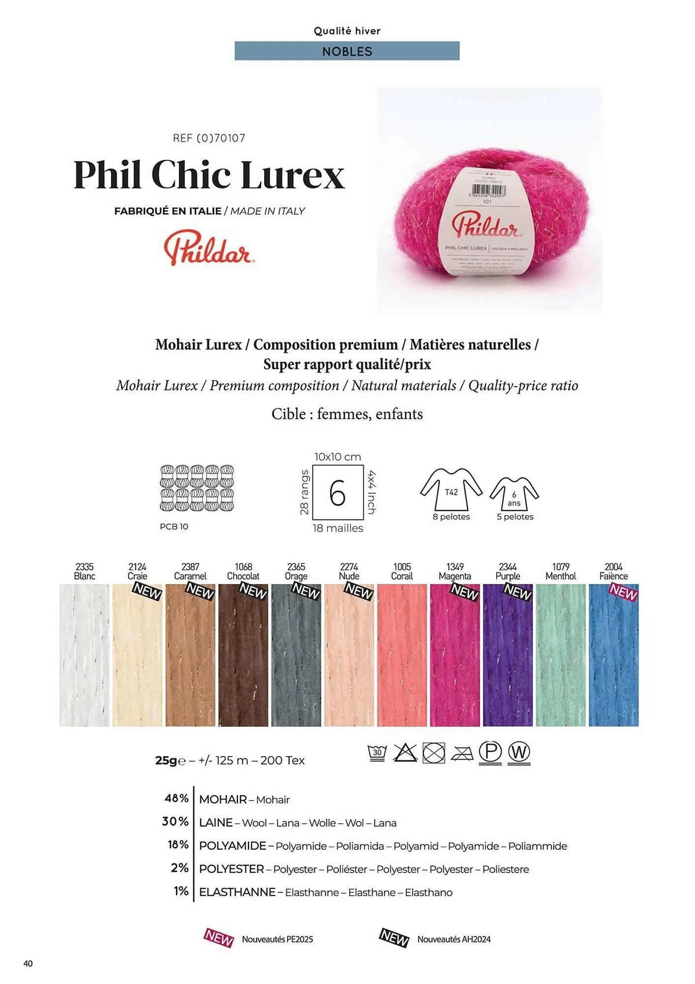 Catalogue Phildar du 10 décembre au 31 août 2025 - Catalogue page 40